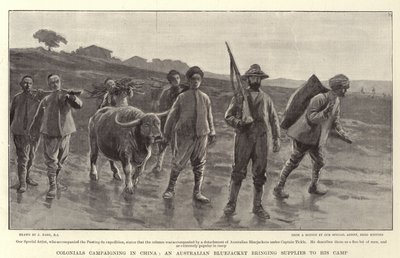 Colonials campaigning in China, an Australian Bluejacket bringing Supplies to his Camp by Joseph Nash